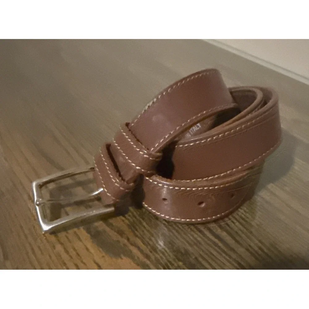 Hand Made In Italy Vero Cuoio Brown Leather Belt 110/130 US 36 Career to Casual*